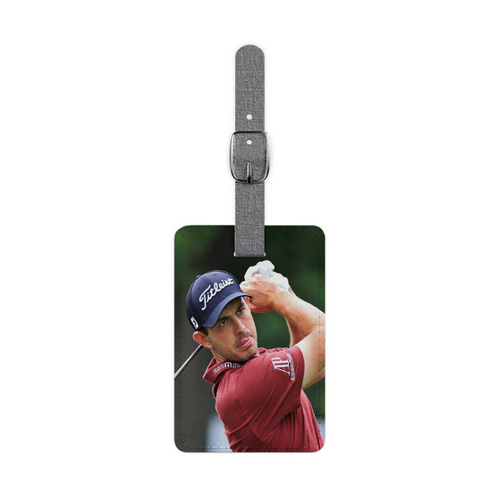 Patrick Cantlay Saffiano Polyester Rectangle White Luggage Tag