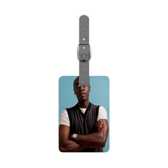 Don Cheadle Saffiano Polyester Rectangle White Luggage Tag