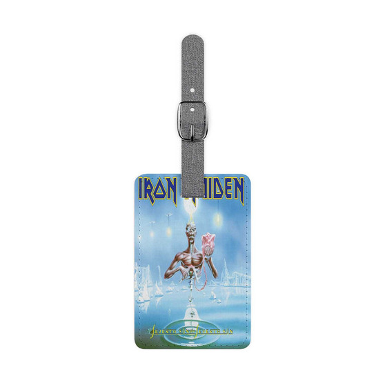 Iron Maiden Seventh Son of a Seventh Son 1988 Saffiano Polyester Rectangle White Luggage Tag