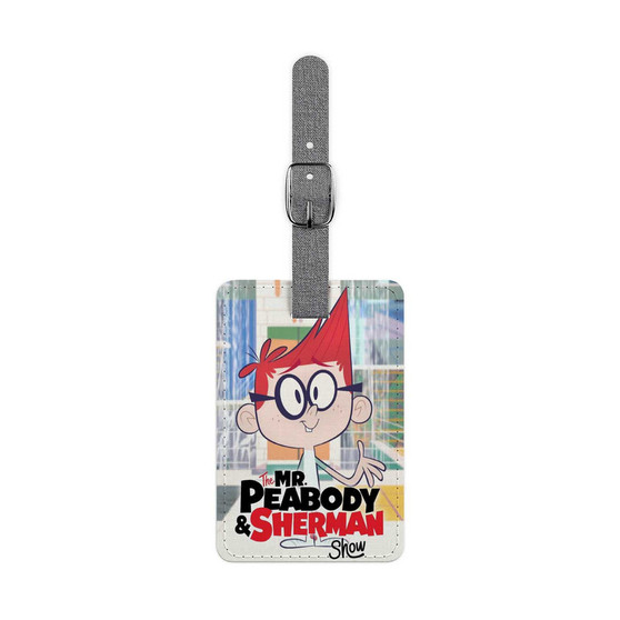 The Mr Peabody and Sherman Show Saffiano Polyester Rectangle White Luggage Tag