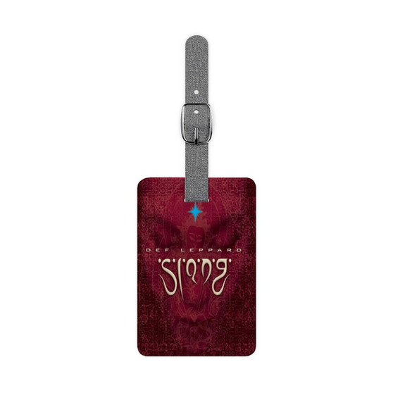 Def Leppard Slang 1996 Saffiano Polyester Rectangle White Luggage Tag