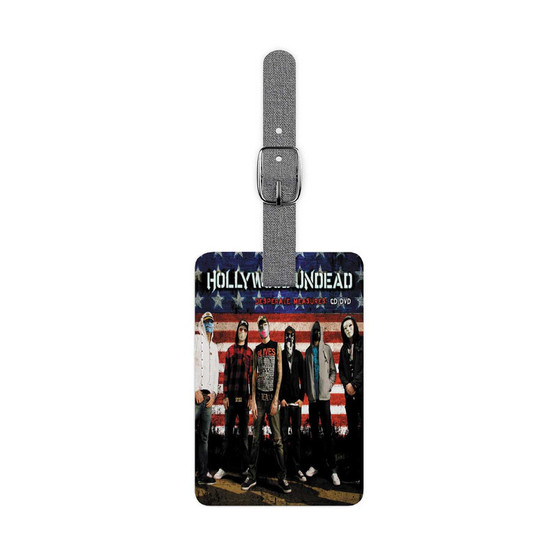 Hollywood Undead Desperate Measures Saffiano Polyester Rectangle White Luggage Tag