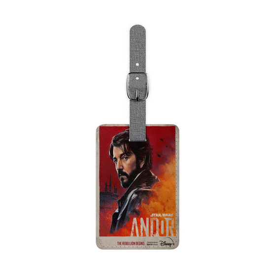 Star Wars Cassian Andor Saffiano Polyester Rectangle White Luggage Tag