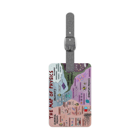 The Map Of Physics Classical Physics Relativity Philosophy Saffiano Polyester Rectangle White Luggage Tag