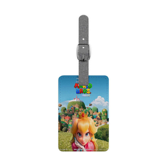 The Super Mario Bros Princess Peach Saffiano Polyester Rectangle White Luggage Tag