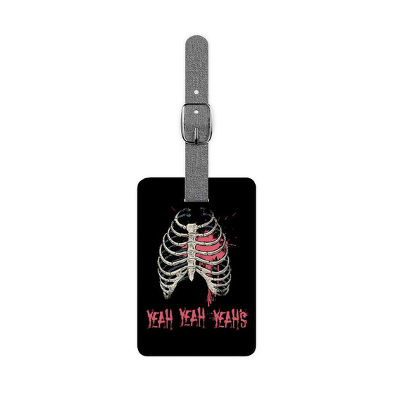 Yeah Yeah Yeahs Saffiano Polyester Rectangle White Luggage Tag