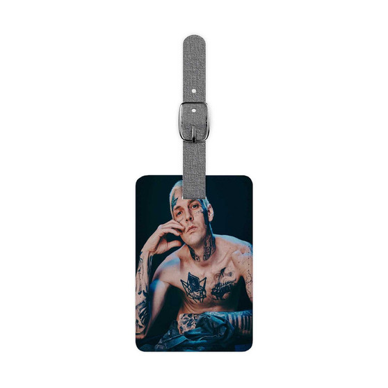Aaron Carter Saffiano Polyester Rectangle White Luggage Tag Label