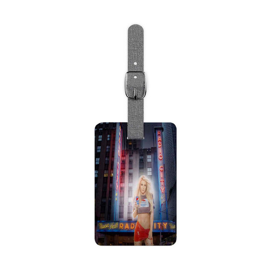 Britney Spears X Pepsi Saffiano Polyester Rectangle White Luggage Tag Label