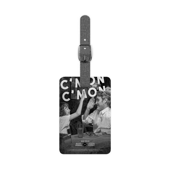 C mon C mon Poster Saffiano Polyester Rectangle White Luggage Tag Label