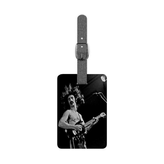 Frank Zappa Saffiano Polyester Rectangle White Luggage Tag Label