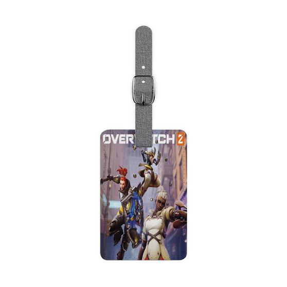 Overwatch 2 Saffiano Polyester Rectangle White Luggage Tag Label