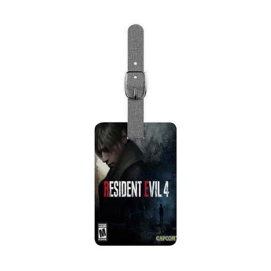 Resident Evil 4 Remake Saffiano Polyester Rectangle White Luggage Tag Label