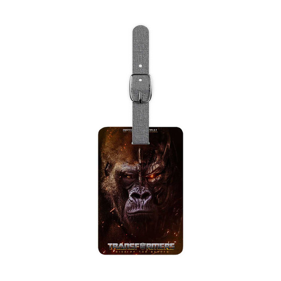 Transformers Rise of the Beasts Saffiano Polyester Rectangle White Luggage Tag Label