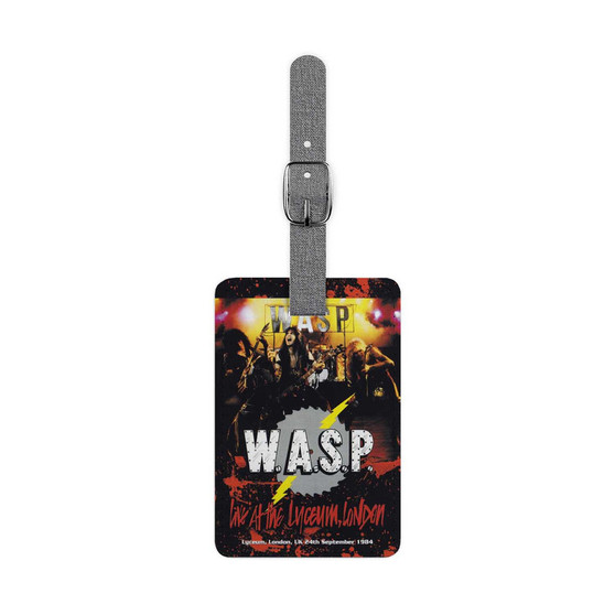 WASP London Saffiano Polyester Rectangle White Luggage Tag Label