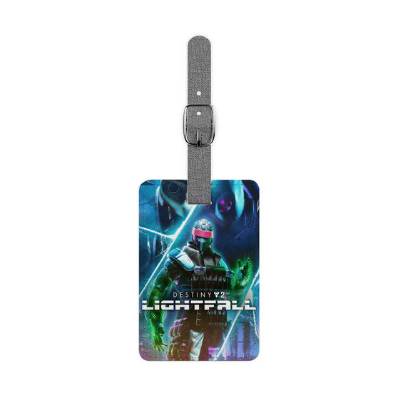 Destiny II Lightfall Saffiano Polyester Rectangle White Luggage Tag Label