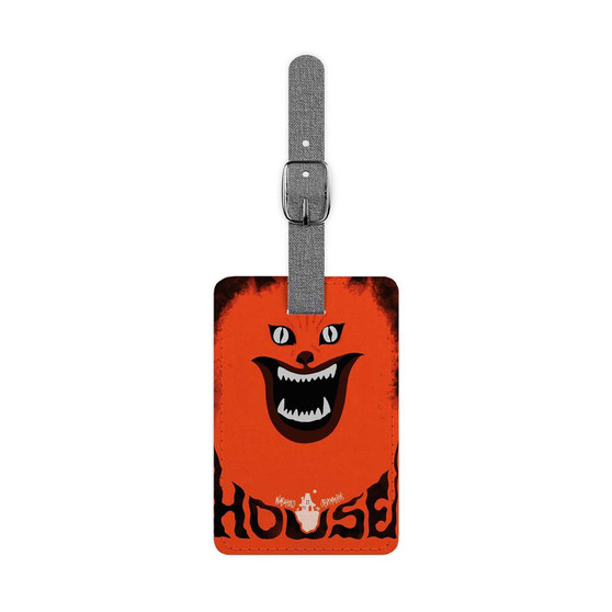 Hausu Saffiano Polyester Rectangle White Luggage Tag Label