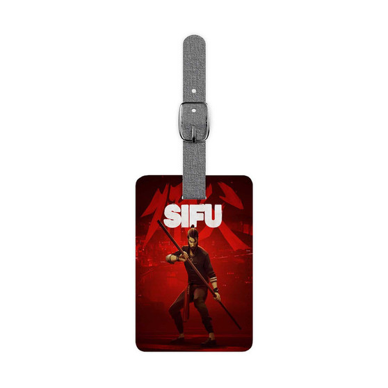 Sifu Games Saffiano Polyester Rectangle White Luggage Tag Label