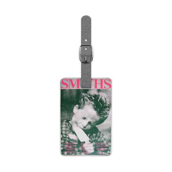 The Smiths 2 Saffiano Polyester Rectangle White Luggage Tag Label