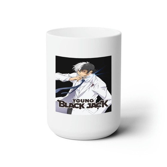 Young Black Jack White Ceramic Mug 15oz Sublimation With BPA Free