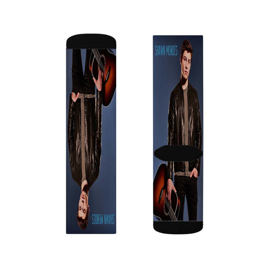 Shawn Mendes Music Polyester Sublimation Socks Unisex Regular Fit White