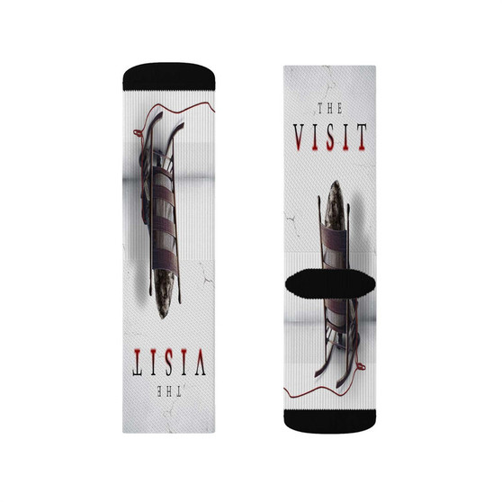 The Visit Movie 2 Polyester Sublimation Socks Unisex Regular Fit White