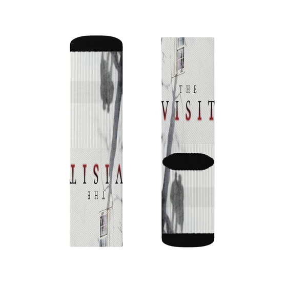 The Visit Movie 4 Polyester Sublimation Socks Unisex Regular Fit White