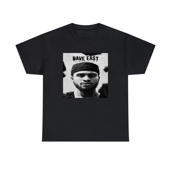 Dave East Black Rose Classic Fit Unisex Heavy Cotton Tee T-Shirts Crewneck