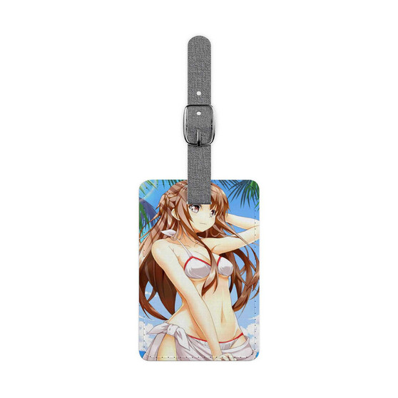 Asuna Sword Art Online Saffiano Polyester Rectangle White Luggage Tag Card Insert