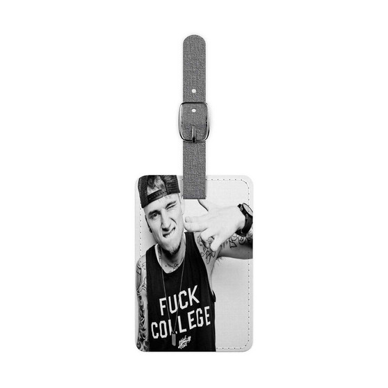 Machine Gun Kelly Newest Saffiano Polyester Rectangle White Luggage Tag Card Insert