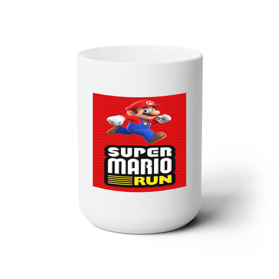 Super Mario Run Ceramic Mug White 15oz Sublimation With BPA Free