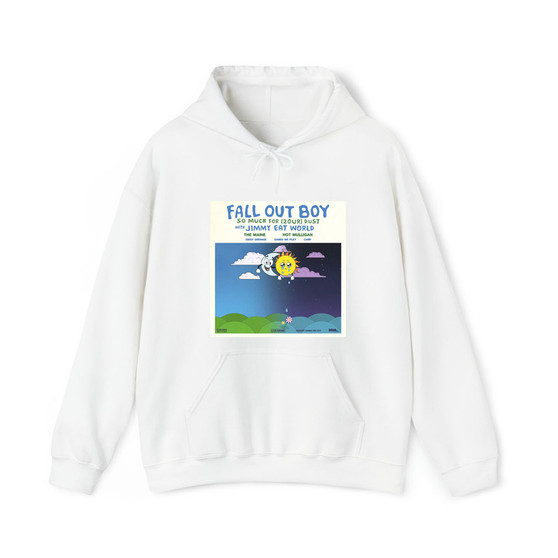 Fall Out Boy and Jimmy Eat World The So Much for 2our Dust Tour Unisex Heavy Blend Hooded Sweatshirt Hoodie