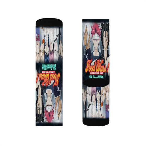 Food Wars Sublimation Socks Polyester Unisex Regular Fit White