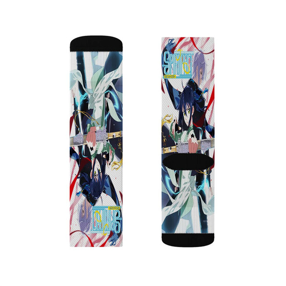 Spiritpact Newest Sublimation Socks Polyester Unisex Regular Fit White