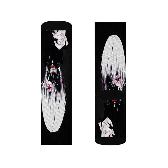 Tokyo Ghoul Top Sublimation Socks Polyester Unisex Regular Fit White