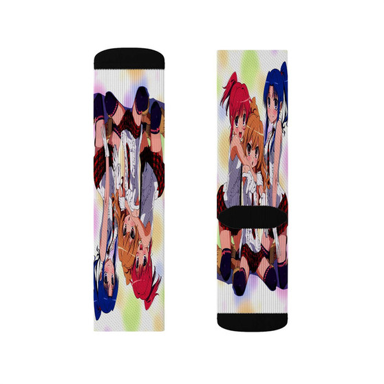 Toradora Newest Sublimation Socks Polyester Unisex Regular Fit White