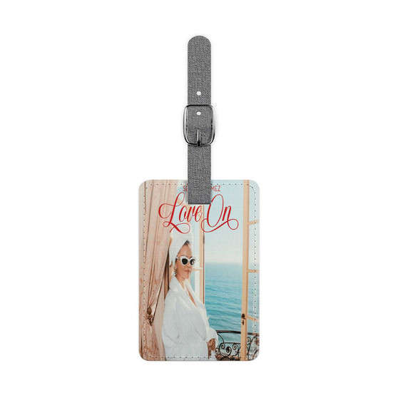 Selena Gomez Love On Saffiano Polyester Rectangle White Luggage Tag Card Insert