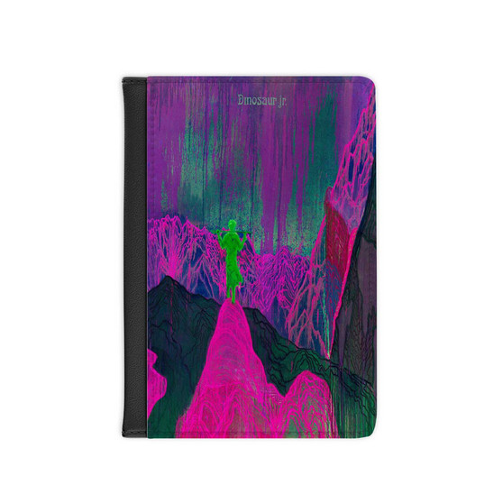 Dinosaur Jr PU Faux Leather Passport Cover Black Wallet Holders Luggage Travel