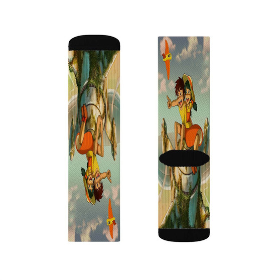 Future Boy Conan Sublimation Socks Polyester Unisex Regular Fit White