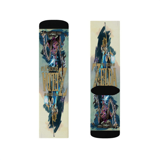 The Legend of Zelda Breath of the Wild Sublimation Socks Polyester Unisex Regular Fit White