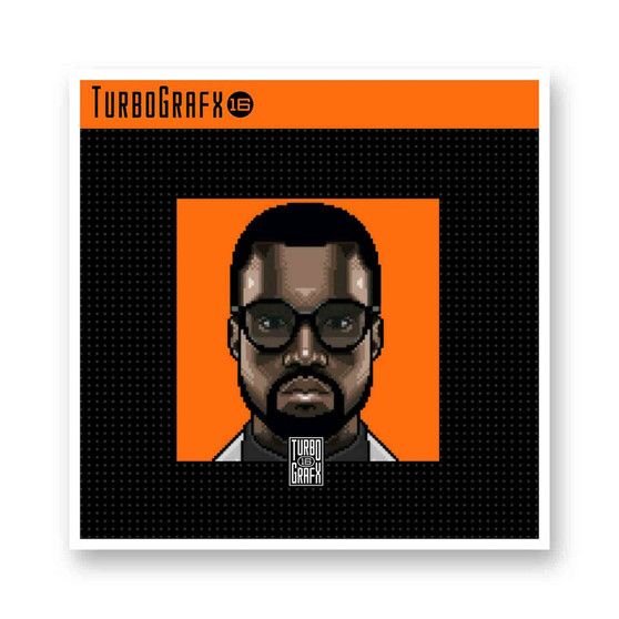 Kanye West Turbo Grafx 16 White Transparent Kiss-Cut Stickers Vinyl Glossy