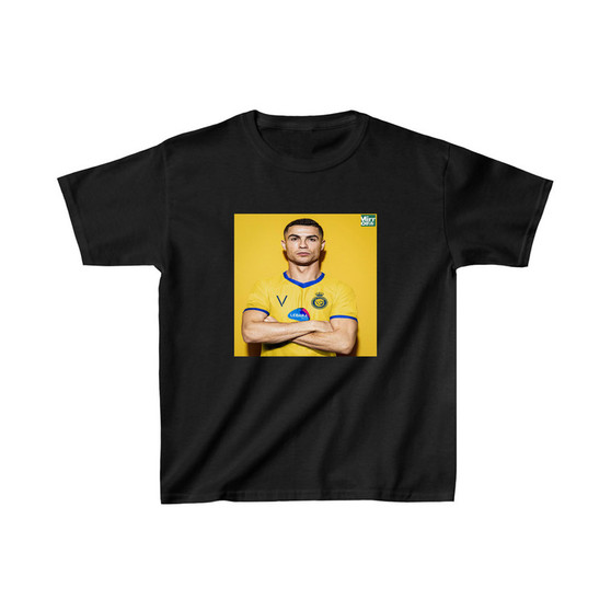 Cristiano Ronaldo Al Nassr Kids T-Shirt Clothing Heavy Cotton Tee