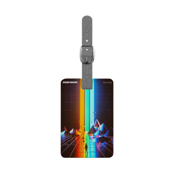 Imagine Dragons Believer Polyester Saffiano Rectangle White Luggage Tag Card Insert