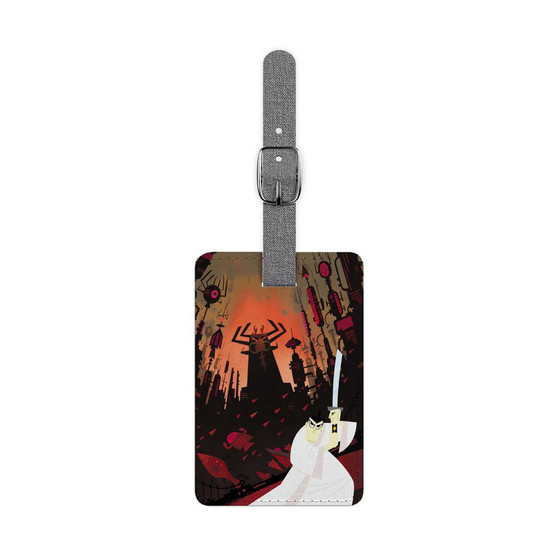 Samurai Jack Best Polyester Saffiano Rectangle White Luggage Tag Card Insert