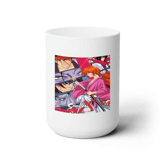 Rurouni Kenshin Wandering Samurai Best White Ceramic Mug 15oz Sublimation With BPA Free