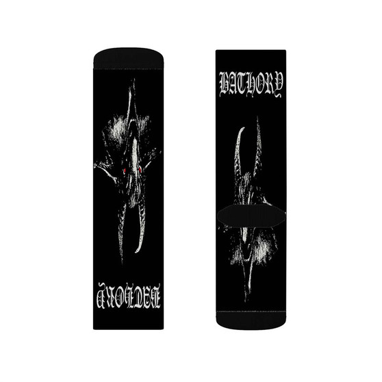 Bathory Arts Sublimation White Socks Polyester Unisex Regular Fit