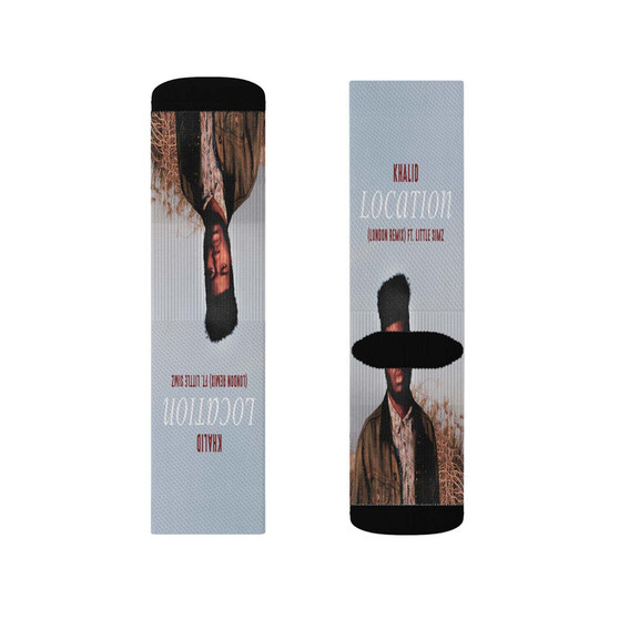 Khalid Feat Lil Wayne Kehlani Location Sublimation White Socks Polyester Unisex Regular Fit