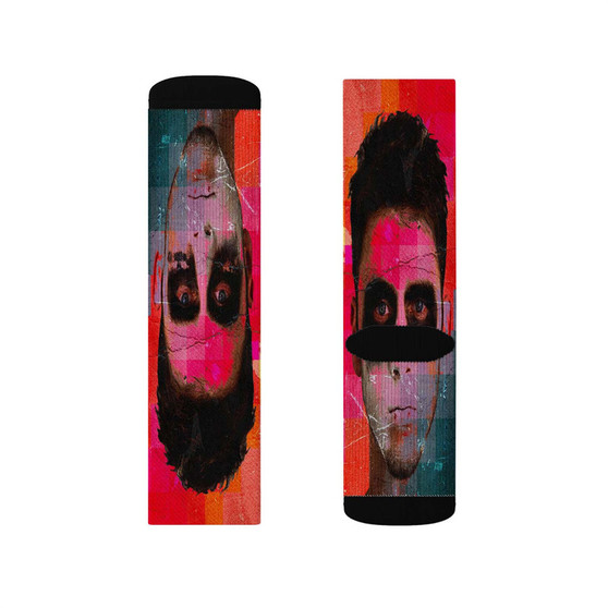 Machine Gun Kelly Feat Hailee Steinfeld At My Best Sublimation White Socks Polyester Unisex Regular Fit