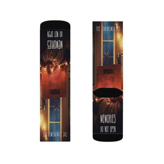 Something Just Like This The Chainsmokers Coldplay Sublimation White Socks Polyester Unisex Regular Fit