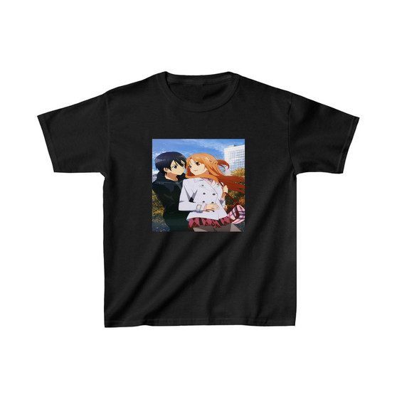 Sword Art Online Kirito and Asuna Best Unisex Kids T-Shirt Clothing Heavy Cotton Tee