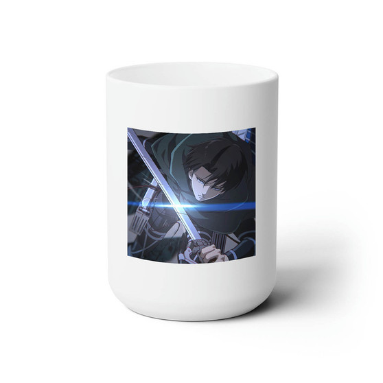 Levi Ackerman Attack on Titan White Ceramic Mug 15oz With BPA Free